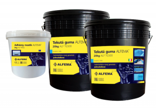 ALF TG500 40kg Modrá TEKUTÁ GUMA ALFEMA (2x ALFEMA TG500 modrá 20 kg +1x Adhézny mostík 5kg ALF PR50 )