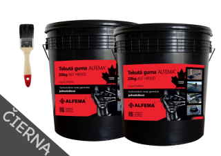 SET 2x Tekutá guma ALFEMA HB500 čierna 20 kg (40kg) + štetec  (SET 40kg DOPRAVA ZDARMA! NOVÉ BALENIE, PÔVODNÁ RECEPTÚRA!)