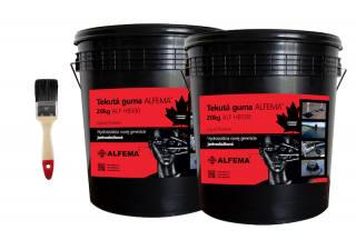 SET 40kg ALF HB500 TEKUTÁ GUMA ALFEMA (2x Tekutá guma ALFEMA HB500 čierna 20 kg (40kg) + štetec )