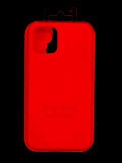 MobilEu Farebný obal silikónový na iPhone 11 Pro Červená FO069