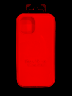 MobilEu Farebný obal silikónový na iPhone 12 Mini Červená FO069