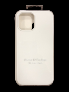 MobilEu Farebný obal silikónový na iPhone 12 Pro Max Biela FO067