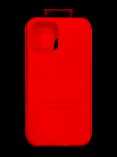 MobilEu Farebný obal silikónový na iPhone 12 Pro Max Červená FO069