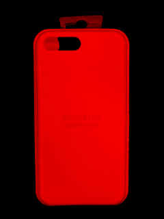 MobilEu Farebný obal silikónový na iPhone 8+ Červená FO069