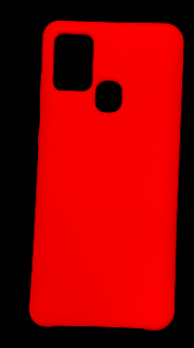 MobilEu Farebný obal silikónový na Samsung Galaxy A21s Červená FO156