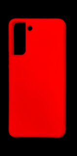 MobilEu Farebný obal silikónový na Samsung Galaxy S21 Červená FO156