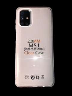 MobilEu Transparentný obal silikónový na Samsung M51 TO66