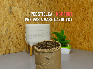 Podstielka na chov dážďoviek - www.kompostujme.sk Objem: 12 L