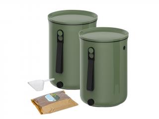 Set bytových kompostérov Bokashi Organko 2 Farba: Zelená