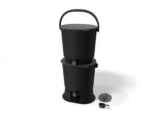 Set bytových kompostérov Bokashi Organko Essential so základňou Farba: Čierna