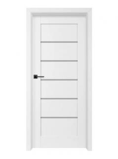 Set Interiérové dvere a zárubňa Imperio Door Chicago 5 biela - úzke sklo Farba: Biela, Šírka: 60 cm, Otváranie: Ľavé