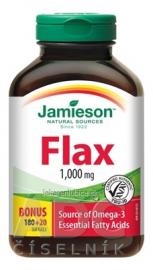 JAMIESON FLAX OMEGA-3 1000 mg ĽANOVÝ OLEJ