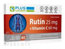 PLUS LEKÁREŇ Rutín 25 mg + Vitamín C 60 mg