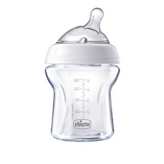 CHICCO Sklenená dojčenská fľaša Natural Feeling 150 ml, neutral 0m+