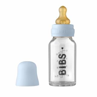 Dojčenská sklenená fľaša BIBS Baby Bottle - baby blue 110 ml