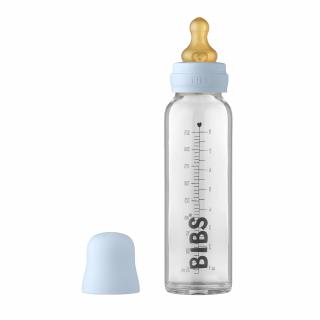 Dojčenská sklenená fľaša BIBS Baby Bottle - baby blue 225 ml