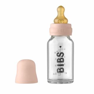 Dojčenská sklenená fľaša BIBS Baby Bottle - blush 110 ml