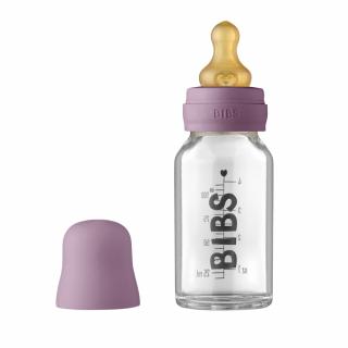 Dojčenská sklenená fľaša BIBS Baby Bottle - mauve 110 ml
