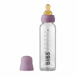 Dojčenská sklenená fľaša BIBS Baby Bottle - mauve 225 ml