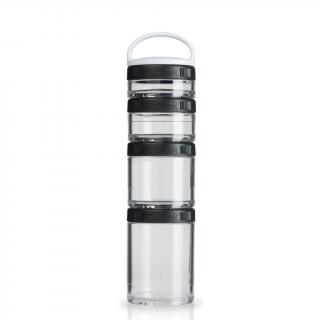 Dózy na potraviny BlenderBottle GoStak 4Pak Black - 150 ml, 100 ml, 60 ml, 40 ml