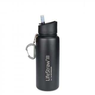 LifeStraw nerezová termo filtračná fľaša Go Stainless Steel Black 700 ml