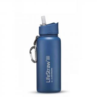 LifeStraw nerezová termo filtračná fľaša Go Stainless Steel Medium Blue 700 ml