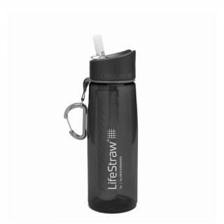 LifeStraw plastová filtračná fľaša Go 2-Stage Dark Grey 650 ml