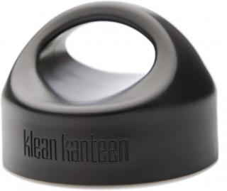 Náhradný uzáver na fľašu Klean Kanteen Wide Loop Cap - brushed stainless/black