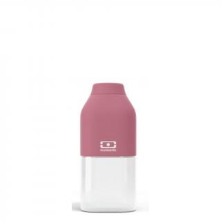 Plastová fľaša na vodu MonBento Positive S - Pink Blush | bordová 330 ml