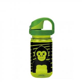 Plastová fľaša Nalgene - Clear Kids OTF Green Monkey - 350 ml