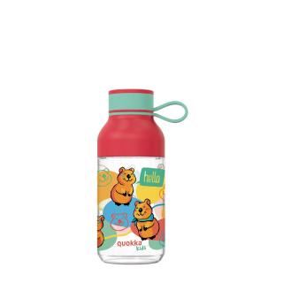 Plastová fľaša QUOKKA Kids Tritan Ice With Strap - Happy Quokka 430 ml