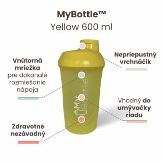 Plastový šejker MyBottle Yellow 600 ml