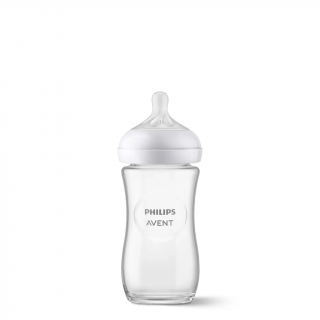 Sklenená dojčenská fľaša Philips AVENT Natural Response 1m+, 240 ml