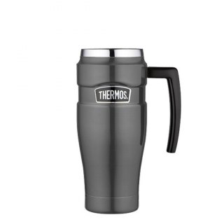 Vodotesný termohrnček s držadlom Thermos - metalická sivá 470 ml