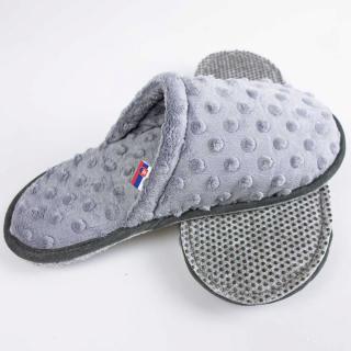 Luxusné mäkučké papučky  (Pánske papuče sivé)