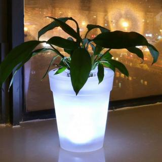 LED solárne svietiaci kvetináč studená biela, IPRO, 1W, studená biela