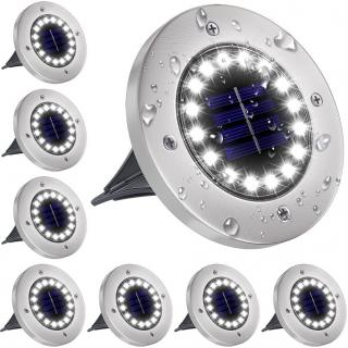 LEDsolar 16Z vonkajšie svetlo k zapichnutie do zeme 8 ks, 16 LED, bezdrôtové, IPRO, 1W, studená            farba