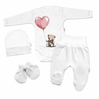 4 dielna súprava do pôrodnice pre bábätko Teddy Love, veľ. 56