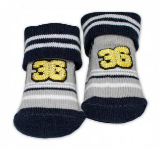 Bavlnené ponožky čierne, veľ. 0-6 mesiacov
