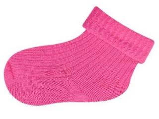Bavlnené ponožky ružové,  veľ. 3-6 mesiacov