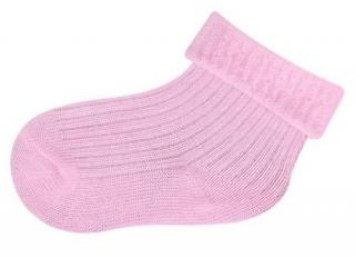 Bavlnené ponožky sv. ružové,  veľ. 3-6 mesiacov