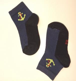 Bavlnené ponožky tm. modré - Kotva, veľ. 6-9 mesiacov
