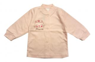 Bavlnený kabátik svetlo ružový - Princess, veľ. 62
