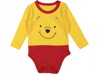 Body pre bábätko žlté s červenou - Medvedík, veľ. 80