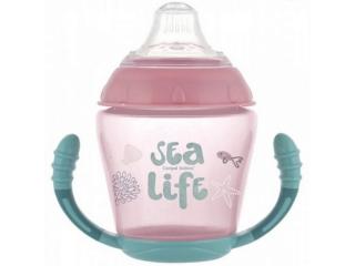 Canpol Babies pohárik s mäkkým náustkom Sea Life 230 ml ružový