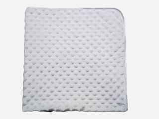 Detská deka minky jednovrstvová biela 80x80cm