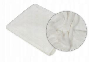 Detská plyšová deka jednovrstvová biela 80x90cm