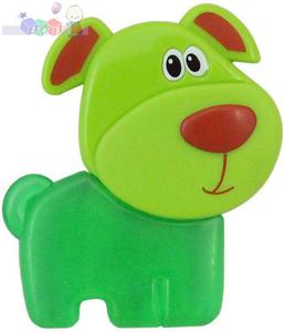 Detské hryzatko - psík zelený (plnené gélom)