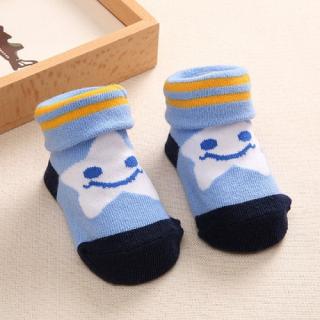 Dojčenské bavlnené ponožky protišmykové modré,  veľ. 3-6 mesiacov