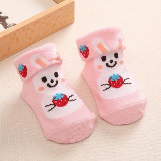Dojčenské bavlnené ponožky protišmykové sv. ružové,  veľ. 3-6 mesiacov